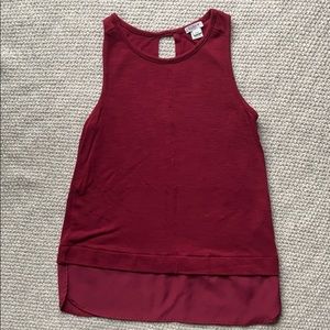 J. Crew Burgundy Cotton Professional Tank